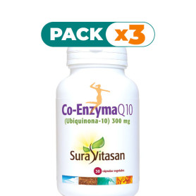 Pack 3x CO-ENZYMA Q10 300Mg. 30 CÁPSULAS SURA VITASAN