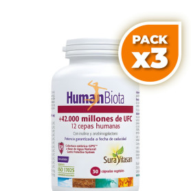 Pack 3x HUMAN BIOTA 30 CÁPSULAS SURA VITASAN
