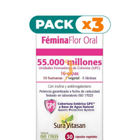 Pack 3x FEMINA FLOR ORAL 55.000 30 CÁPSULAS SURA VITASAN