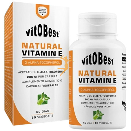 NATURAL VITAMIN E 60 CÁPSULAS VEGETALES VTI.O.BEST