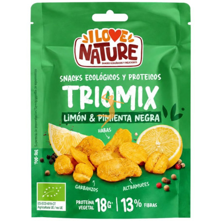 SNACK PROTEIN TRIOMIX DE LIMÓN Y PIMIENTA 30G I LOVE NATURE
