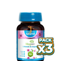 Pack 3x MAGTEIN L-TREONATO DE MAGNESIO 90 CÁPSULAS VEGETALES NATURMIL