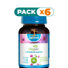 Pack 6x MAGTEIN L-TREONATO DE MAGNESIO 90 CÁPSULAS VEGETALES NATURMIL