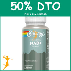 NAD+ LIPOSOMAL 500MG 60 CÁPSULAS VEGETALES SOLARAY OFERTA 2 UD
