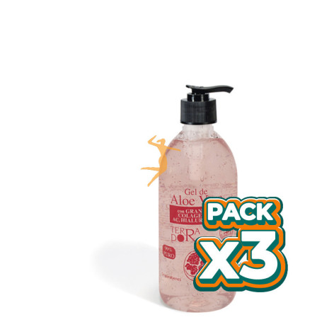 Pack 3x GEL ALOE VERA Y GRANADA 500Ml. DERBOS