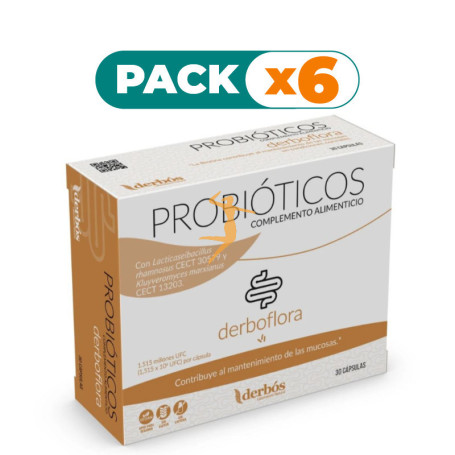 Pack 6x DERBOFLORA 30 CAPSULAS DERBOS