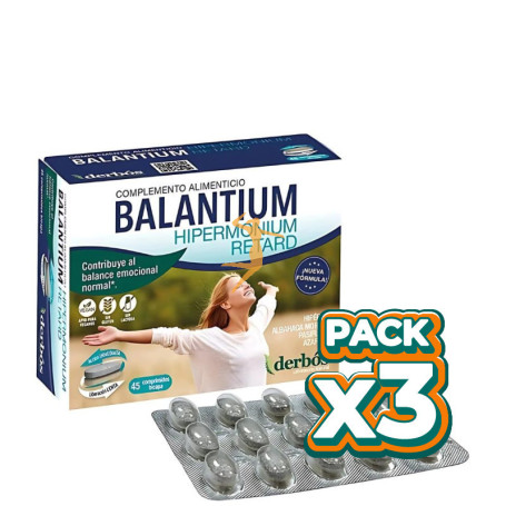 Pack 3x BALANTIUM HIPERMONIUM RETARD 45 COMPRIMIDOS DERBÓS