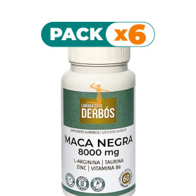 Pack 6x MACA NEGRA 8000MG 60 CÁPSULAS VEGETALES DERBÓS