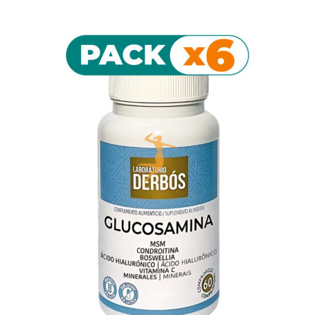 Pack 6x GLUCOSAMINA 60 COMPRIMIDOS DERBÓS