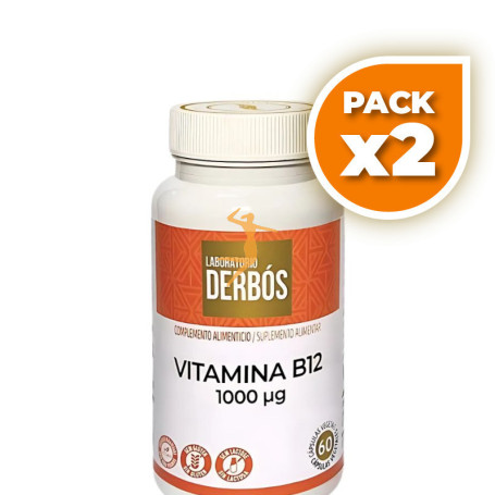 Pack 2x VITAMINA B12 1000µG 60 CÁPSULAS VEGETALES DERBÓS