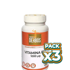 Pack 3x VITAMINA B12 1000µG 60 CÁPSULAS VEGETALES DERBÓS