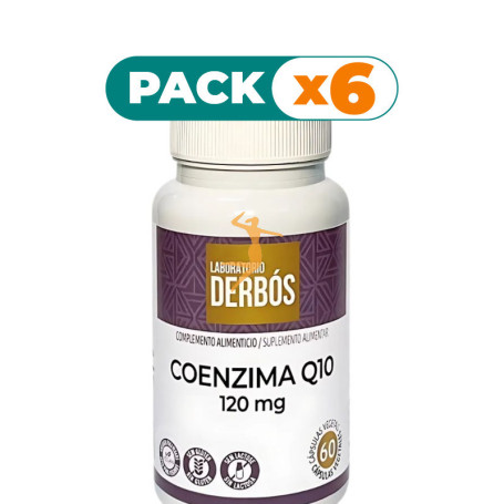 Pack 6x COENZIMA Q10 120MG 60 CÁPSULAS VEGETALES DERBÓS