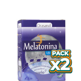 Pack 2x MELATONINA 1.9Gr. 60 COMPRIMIDOS DRASANVI