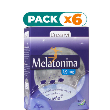 Pack 6x MELATONINA 1.9Gr. 60 COMPRIMIDOS DRASANVI