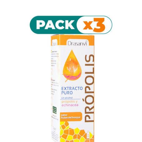Pack 3x PROPOLIS EXTRACTO SIN ALCAHOL 50Ml. DRASANVI