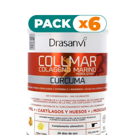 Pack 6x COLLMAR COLÁGENO MARINO CÚRCUMA LIMÓN 300Gr. DRASANVI