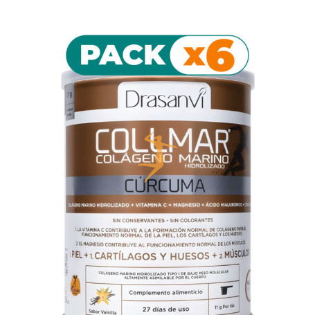 Pack 6x COLLMAR COLÁGENO MARINO CÚRCUMA VAINILLA 300Gr. DRASANVI