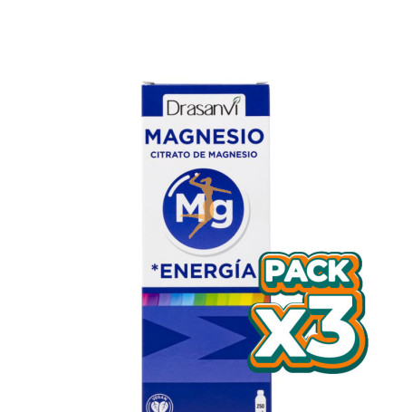 Pack 3x CITRATO DE MAGNESIO 250Ml. DRASANVI