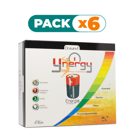 Pack 6x YNERGY ENERGIA INMEDIATA 20 VIALES DRASANVI