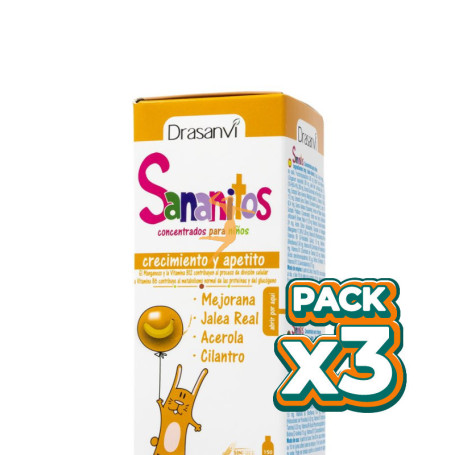 Pack 3x SANANITOS APETITO 150Ml. DRASANVI