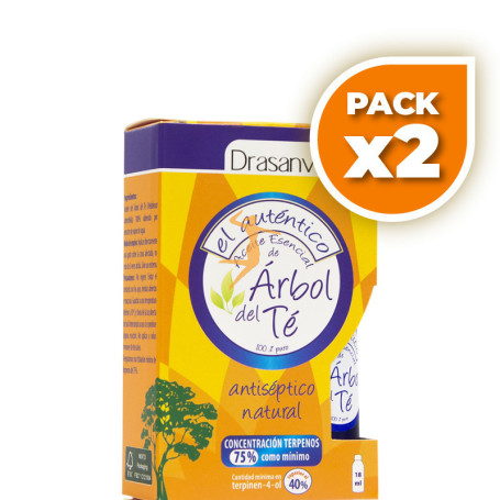 Pack 2x ACEITE DE ÁRBOL DE TÉ 100% 18Ml. DRASANVI