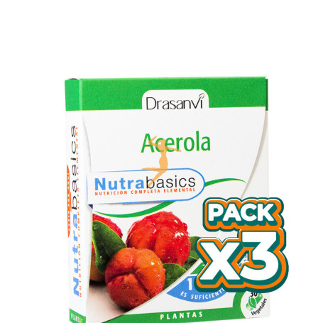 Pack 3x ACEROLA 30 CÁPSULAS DRASANVI