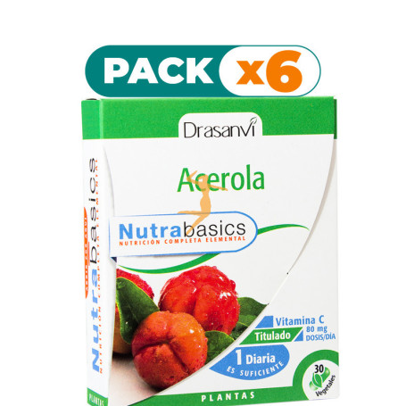 Pack 6x ACEROLA 30 CÁPSULAS DRASANVI