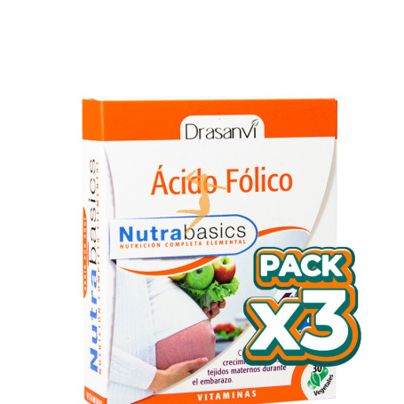Pack 3x ÁCIDO FÓLICO 30 CAPSULAS DRASANVI