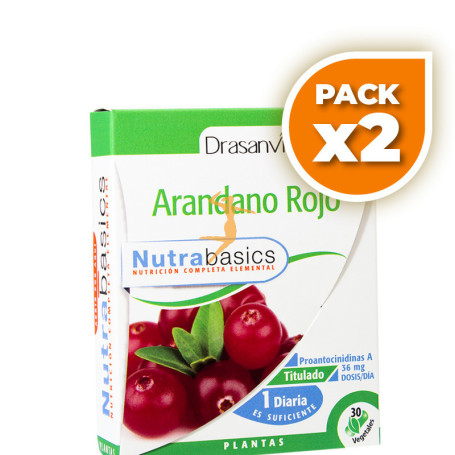 Pack 2x ARÁNDANO ROJO 30 CÁPSULAS DRASANVI