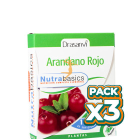 Pack 3x ARÁNDANO ROJO 30 CÁPSULAS DRASANVI