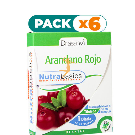 Pack 6x ARÁNDANO ROJO 30 CÁPSULAS DRASANVI