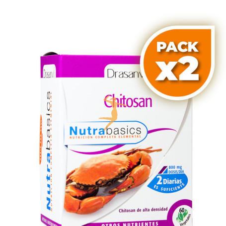 Pack 2x CHITOSAN 60 CÁPSULAS DRASANVI