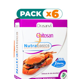 Pack 6x CHITOSAN 60 CÁPSULAS DRASANVI