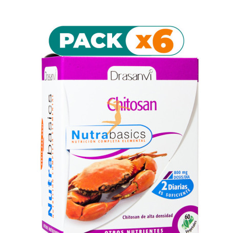 Pack 6x CHITOSAN 60 CÁPSULAS DRASANVI
