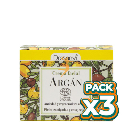 Pack 3x CREMA FACIAL ARGÁN BIO 50Ml. DRASANVI
