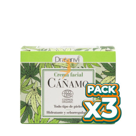 Pack 3x CREMA FACIAL CAÑAMO BIO 50Ml. DRASANVI