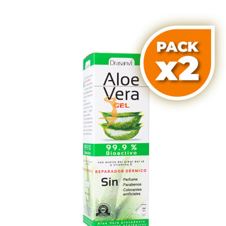 Pack 2x GEL ALOE VERA 200Ml. DRASANVI