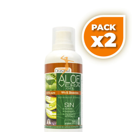 Pack 2x GEL ALOE VERA 400Ml. DRASANVI