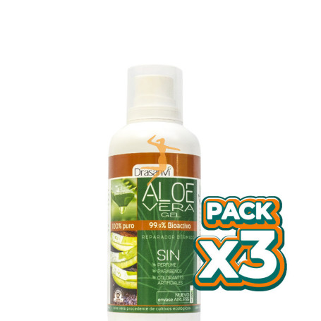 Pack 3x GEL ALOE VERA 400Ml. DRASANVI