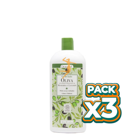 Pack 3x GEL BAÑO ACEITE DE OLIVA BIO 500Ml. DRASANVI