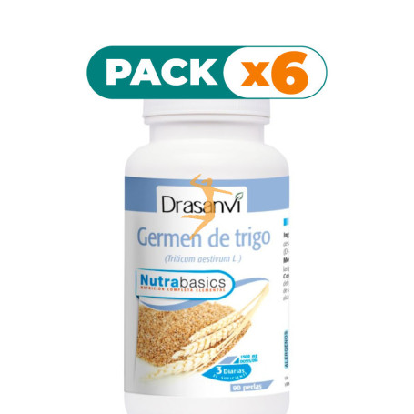 Pack 6x GERMEN DE TRIGO 500Mg. 90 PERLAS DRASANVI