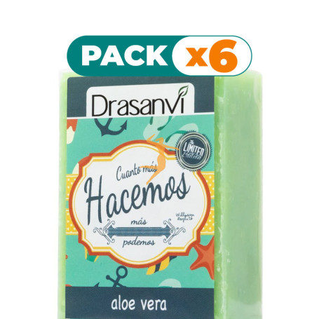Pack 6x JABÓN DE ALOE VERA 100Gr. DRASANVI