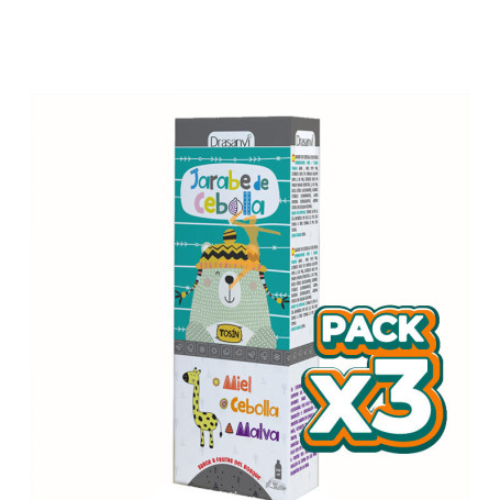 Pack 3x JARABE CEBOLLA 250Ml. NIÑO DRASANVI