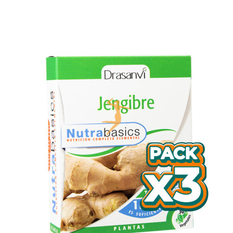 Pack 3x JENGIBRE 30 CÁPSULAS DRASANVI