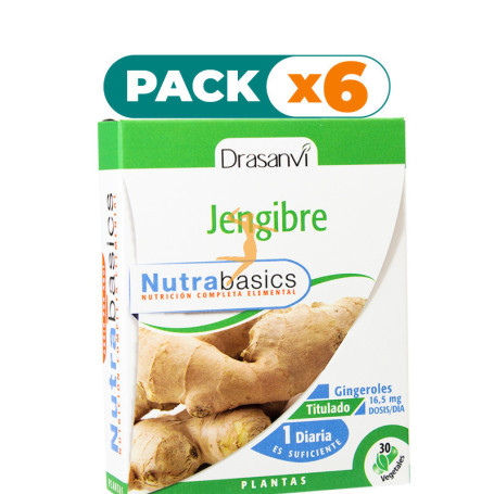 Pack 6x JENGIBRE 30 CÁPSULAS DRASANVI