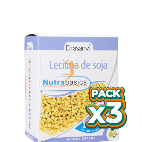 Pack 3x LECITINA DE SOJA 540Mg. 90 PERLAS DRASANVI