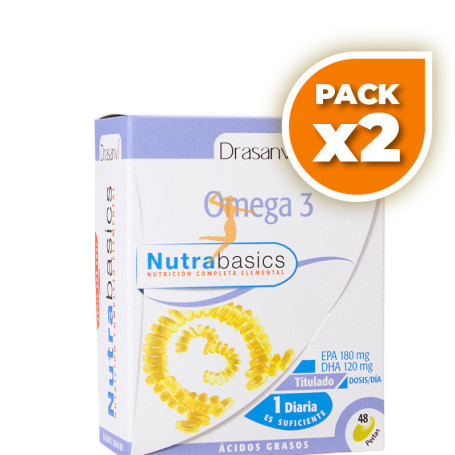 Pack 2x OMEGA 3 1000Mg. 48 PERLAS DRASANVI
