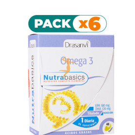 Pack 6x OMEGA 3 1000Mg. 48 PERLAS DRASANVI