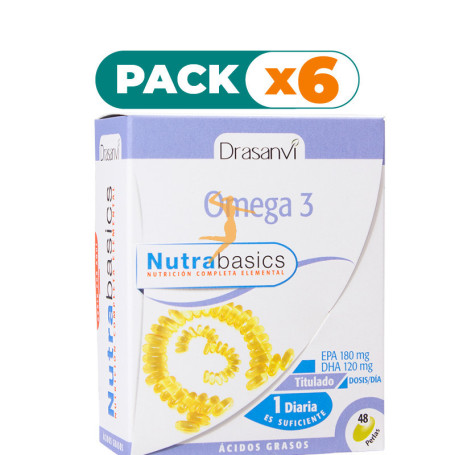 Pack 6x OMEGA 3 1000Mg. 48 PERLAS DRASANVI