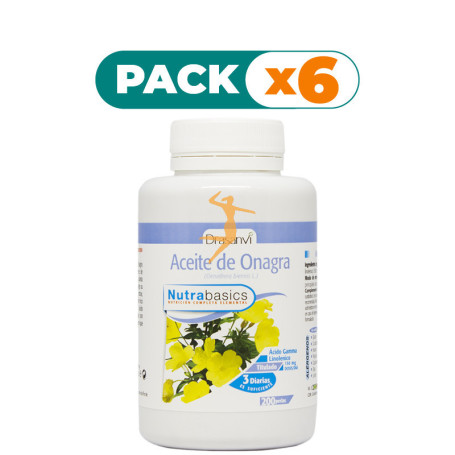 Pack 6x ONAGRA ACEITE 200 PERLAS 500Mg. DRASANVI